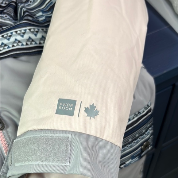 PWDR Room pink/grey/blue ski/snowboarding jacket - Picture 5 of 12